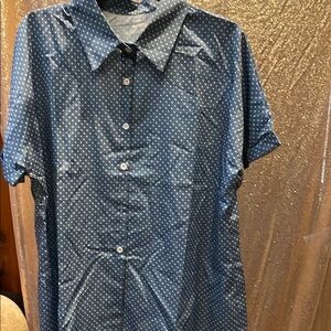 Blue Polka Dot Shirt